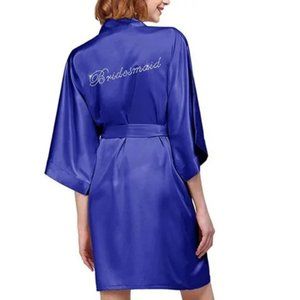 Sioro silky satin Bridesmaid kimono Robe